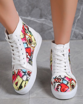 Graffiti high-heeled shoes couples Sports shoes for women