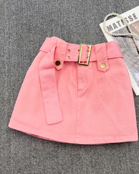 Slim Korean style short skirt pink skirt for women