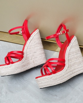 Simple large yard shoes hemp rope slipsole sandals for women