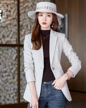 Spring and autumn houndstooth tops slim business suit