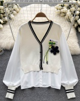 Korean style autumn tops knitted cardigan for women