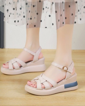 Fish mouth thick crust sandals summer shoes for women