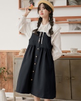 Pure cotton dress doll collar long dress 2pcs set