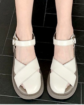 Cross summer thick crust cingulate hollow sandals for women