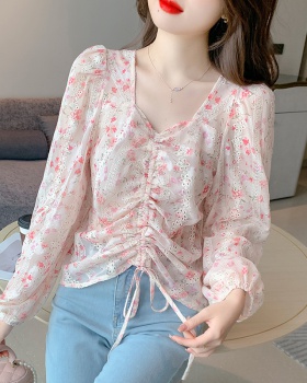 Long sleeve Korean style shirt printing tops for women