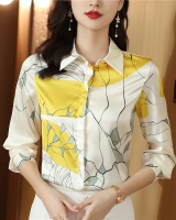 Mixed colors fashion real silk long sleeve shirt