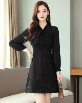 Korean style long sleeve autumn and winter dress for women