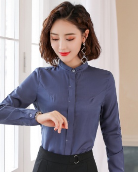White long sleeve Korean style shirt for women