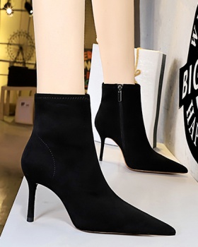 Nightclub simple short boots sexy stilettos for women