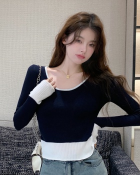 Bottoming slim knitted tops for women