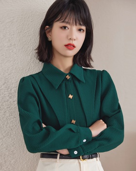 Unique Japanese style green Western style shirt