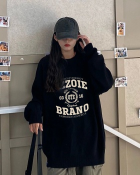 Autumn loose round neck thin quality hoodie for women
