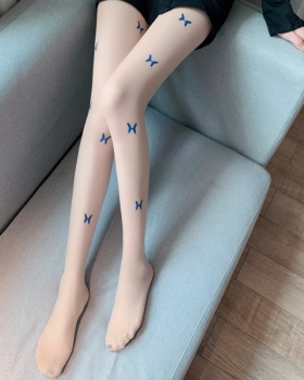 Butterfly nude color tights autumn stockings