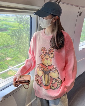 Printing all-match Western style sweater for women