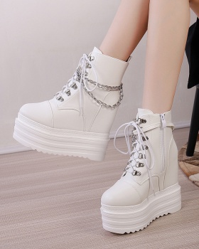 Thick crust boots within increased short boots for women