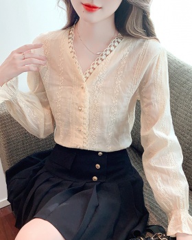 Chiffon unique shirt France style tops for women