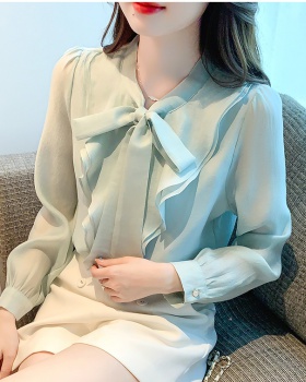 All-match puff sleeve tops fashion led shirt for women
