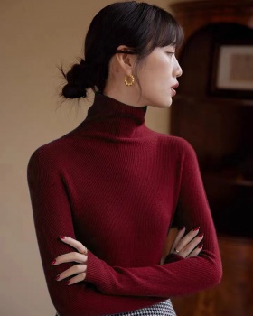 Autumn and winter bottoming sweater seamless tops for women
