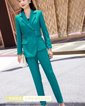 Long sleeve slim autumn fashion business suit 2pcs set