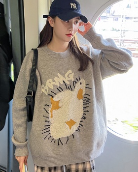 Knitted cartoon Casual large yard sweater for women