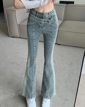 Retro slim gradient jeans spicegirl elasticity long pants