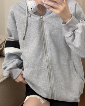 Mixed colors Casual hoodie loose tops for women