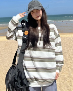 Autumn long sleeve tops loose Korean style hoodie for women