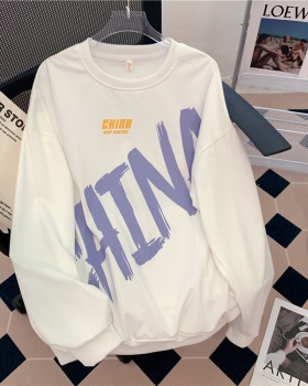Loose all-match autumn hoodie long sleeve letters tops