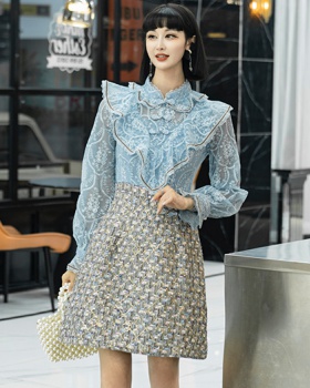 Fashion and elegant coarse flower retro embroidery dress