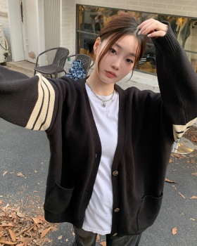 College style autumn sweater lazy loose cardigan for women