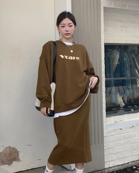 Casual hoodie fashion skirt 2pcs set for women