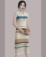 Sleeveless dress Korean style strap dress 2pcs set for women