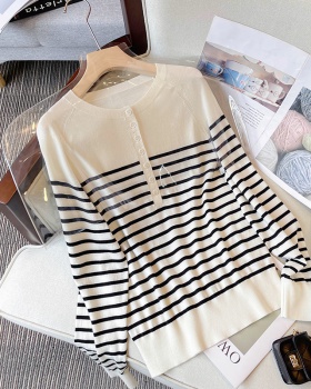 Autumn fat sweater round neck tops for women