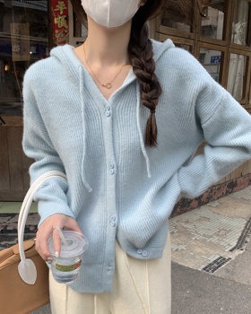 Lazy candy colors sweater autumn and winter cardigan for women