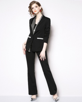 Fashion temperament business slim business suit 2pcs set