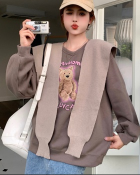 Autumn printing hoodie pullover cubs shawl for women