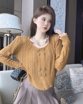 Autumn long sleeve cardigan knitted sweater
