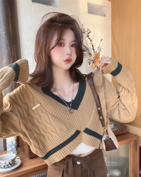 Loose slim short tops all-match Korean style sweater