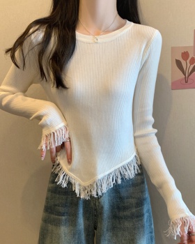 Knitted inside the ride bottoming shirt slim autumn tops