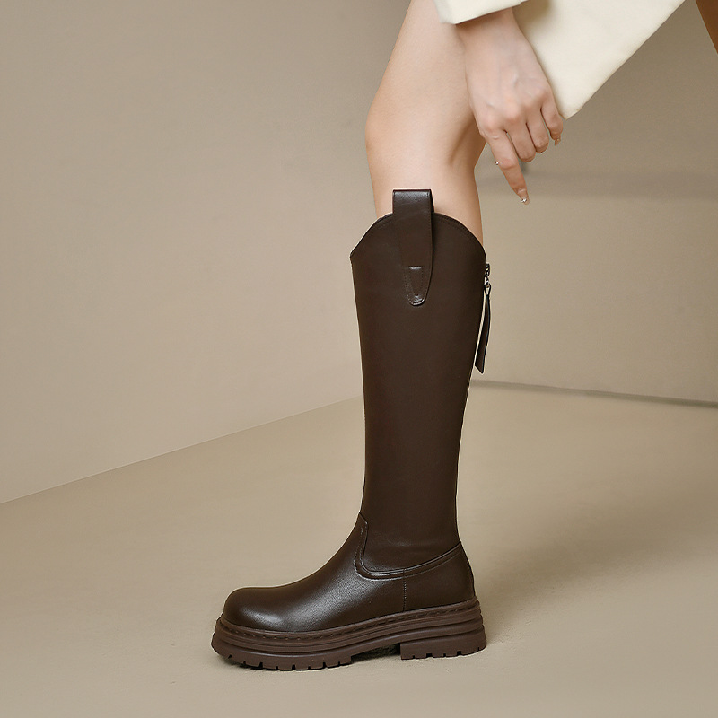 Thick crust retro boots autumn thigh boots for women