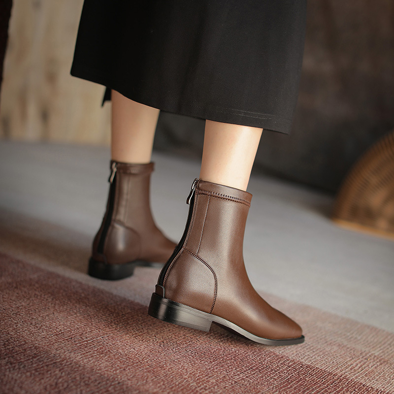 Elasticity women's boots flat short boots for women