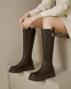 Round thick crust boots large yard thigh boots for women