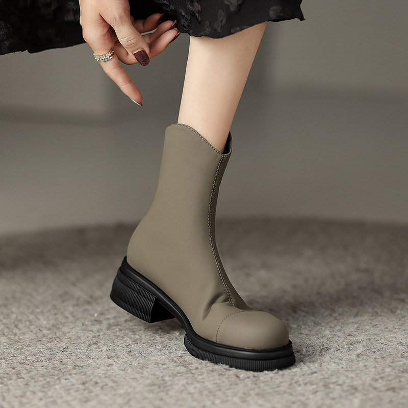 Autumn and winter shoes thick crust boots for women