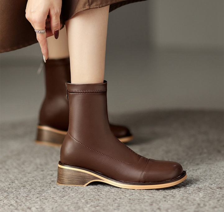 All-match thick short boots large yard boots for women