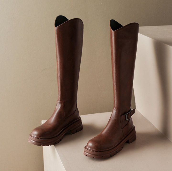 Autumn and winter boots retro thigh boots for women