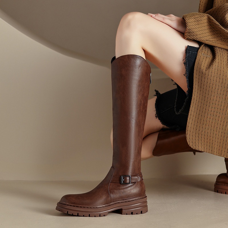Autumn and winter boots retro thigh boots for women