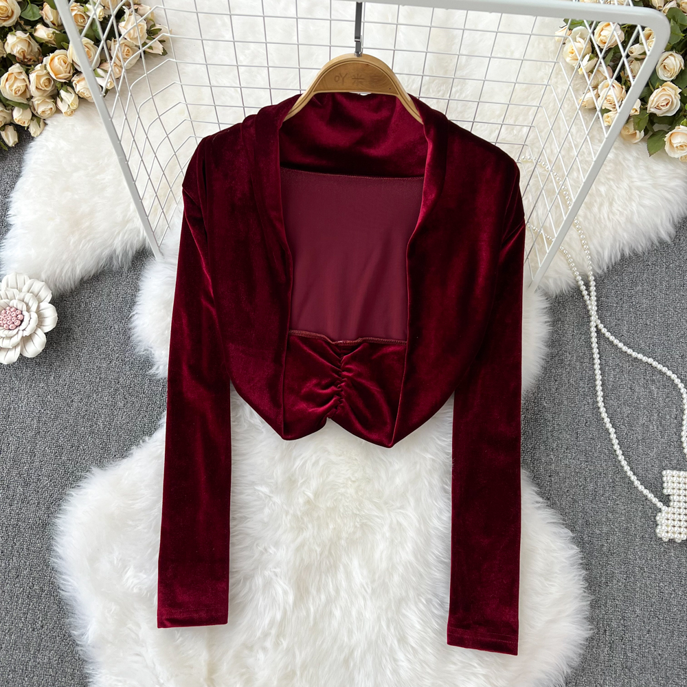 V-neck Western style tops autumn and winter cardigan for women