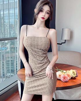 Sexy fashion bubble sling package hip tight dress