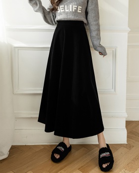 High waist skirt autumn and winter long dress for women