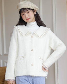 Mohair lovely autumn coat thick short sweater